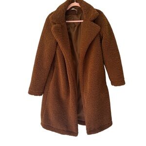 Dress Forum Brown Teddy Jacket Plush Lapel Design
